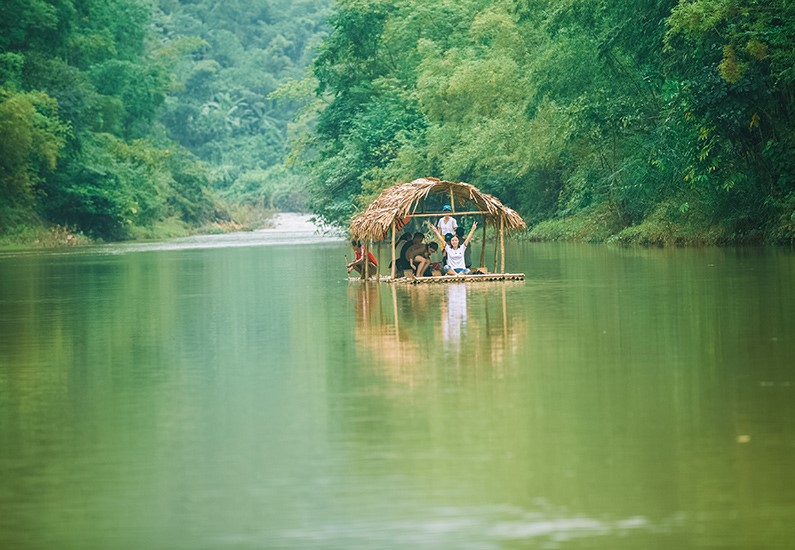 bamboo rafting Pu Luong bamboo rafting Pu Luong